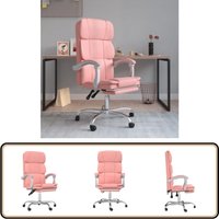 Vidaxl - Bürostuhl mit Liegefunktion Rosa Kunstleder - Bürostuhl - Schreibtischstuhl - Ergonomischer Stuhl - Liegefunktion - Rosa von VIDAXL