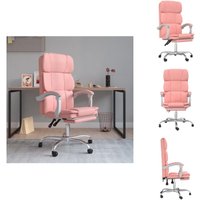 Vidaxl - Bürostuhl mit Liegefunktion Rosa Kunstleder - Bürostuhl - Schreibtischstuhl - Ergonomischer Stuhl - Liegefunktion - Rosa von VIDAXL
