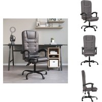 Vidaxl - Bürostuhl mit Massagefunktion Grau Kunstleder - Massierender Bürostuhl - Ergonomischer Bürostuhl - Schreibtischstuhl - Gaming-Stuhl von VIDAXL