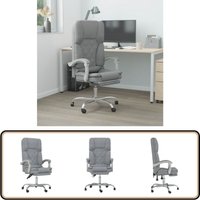 Vidaxl - Bürostuhl mit Massagefunktion Hellgrau Stoff - Massierender Bürostuhl - Ergonomischer Bürostuhl - Schreibtischstuhl - Gaming-Stuhl von VIDAXL