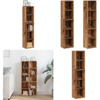 Vidaxl - CD-Regale 2 Stk. Altholz-Optik 21x16x93,5 cm Holzwerkstoff von VIDAXL