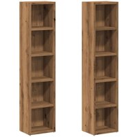 CD-Regale 2 Stk. Artisan-Eiche 21x16x93,5 cm Holzwerkstoff Vidaxl von VIDAXL