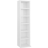 CD-Schrank Hochglanz-Weiß 21x20x88 cm Holzwerkstoff vidaXL662419 von BONNEVIE