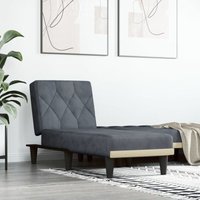 Vidaxl - Chaiselongue Dunkelgrau Samt von VIDAXL