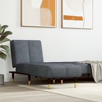 Chaiselongue Dunkelgrau Samt - Vidaxl Chaiselongue Dunkelgrau Samt - Vidaxl von VIDAXL