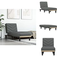 Vidaxl - Chaiselongue Dunkelgrau Stoff - Chaiselongue - Relaxsessel - Wohnlandschaft - Lounge Sessel - Polstermöbel Vidaxl - Chaiselongue Dunkelgrau Stoff - Chaiselongue - Relaxsessel - Wohnlandschaft - Lounge Sessel - Polstermöbel von VIDAXL