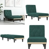 Vidaxl - Chaiselongue Dunkelgrün Samt - Samtsofa - Lounge Chair - Relaxsessel - Wohnzimmersofa - Sessel Grün - Home & Living Vidaxl - Chaiselongue Dunkelgrün Samt - Samtsofa - Lounge Chair - Relaxsessel - Wohnzimmersofa - Sessel Grün - Home & Living von VIDAXL
