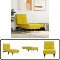 Vidaxl - Chaiselongue Gelb Samt - Samtsofa - Liegesofa - Relaxsessel - Wohnzimmersofa - Lounge Chair von VIDAXL