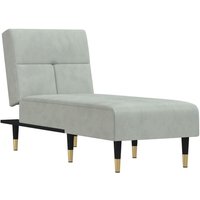 Vidaxl - Chaiselongue Hellgrau Samt Vidaxl - Chaiselongue Hellgrau Samt von VIDAXL