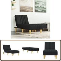 Vidaxl - Chaiselongue Schwarz Stoff - Chaiselongue - Relaxsessel - Schlafcouch - Lounge Sessel - Wohnzimmermöbel Vidaxl - Chaiselongue Schwarz Stoff - Chaiselongue - Relaxsessel - Schlafcouch - Lounge Sessel - Wohnzimmermöbel von VIDAXL