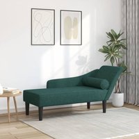 Chaiselongue mit Kissen Dunkelgrün Stoff Vidaxl Chaiselongue mit Kissen Dunkelgrün Stoff Vidaxl von VIDAXL