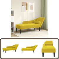 Vidaxl - Chaiselongue mit Kissen Gelb Samt Vidaxl - Chaiselongue mit Kissen Gelb Samt von VIDAXL