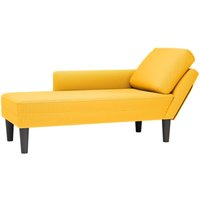 Chaiselongue mit Kissen Hellgelb Cordstoff Vidaxl von VIDAXL