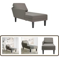 Vidaxl - Chaiselongue mit Kissen Hellgrau Cordstoff von VIDAXL
