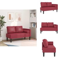 Vidaxl - Chaiselongue mit Kissen Weinrot Kunstleder - Chaiselongue - Chaiselongues - Chaise Longue - Loungesofa Vidaxl - Chaiselongue mit Kissen Weinrot Kunstleder - Chaiselongue - Chaiselongues - Chaise Longue - Loungesofa von VIDAXL
