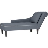 Vidaxl - Chaiselongue mit Kissen und Rechter Armlehne Dunkelgrau Samt Vidaxl - Chaiselongue mit Kissen und Rechter Armlehne Dunkelgrau Samt von VIDAXL