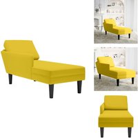 Vidaxl - Chaiselongue mit Kissen und Rechter Armlehne Gelb Samt - Chaiselongue - Chaiselongues - Recamiere - Lounge Vidaxl - Chaiselongue mit Kissen und Rechter Armlehne Gelb Samt - Chaiselongue - Chaiselongues - Recamiere - Lounge von VIDAXL