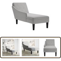 Vidaxl - Chaiselongue mit Kissen und Rechter Armlehne Wolkengrau Stoff Vidaxl - Chaiselongue mit Kissen und Rechter Armlehne Wolkengrau Stoff von VIDAXL