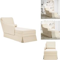 Vidaxl - Chaiselongue mit Nackenrolle und Rechter Armlehne Leinen - Chaiselongue - Chaiselongues - Recamiere - Lounge Vidaxl - Chaiselongue mit Nackenrolle und Rechter Armlehne Leinen - Chaiselongue - Chaiselongues - Recamiere - Lounge von VIDAXL