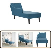 Vidaxl - Chaiselongue mit Rechter Armlehne Blau Samt Vidaxl - Chaiselongue mit Rechter Armlehne Blau Samt von VIDAXL