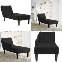 Vidaxl - Chaiselongue mit Rechter Armlehne Schwarz Samt Vidaxl - Chaiselongue mit Rechter Armlehne Schwarz Samt von VIDAXL