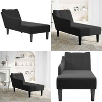 Vidaxl - Chaiselongue mit Rechter Armlehne Schwarz Stoff von VIDAXL