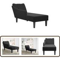 Vidaxl - Chaiselongue mit Rechter Armlehne Schwarz Stoff Vidaxl - Chaiselongue mit Rechter Armlehne Schwarz Stoff von VIDAXL