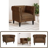 Vidaxl - Chesterfield-Sessel Braun Stoff - Chesterfield Sessel - Polsterstuhl - Esszimmerstuhl - Wohnzimmerstuhl - Braun von VIDAXL