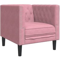 Chesterfield-Sessel Rosa Samt Vidaxl von VIDAXL