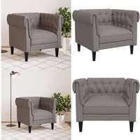 Vidaxl - Chesterfield-Sessel Taupe Stoff - Chesterfield Sessel - Polsterstuhl - Lounge Chair - Lesesessel - Esszimmerstuhl - Home & Living von VIDAXL