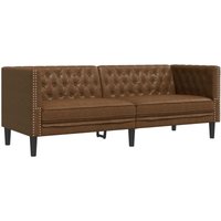 Vidaxl - Chesterfield-Sofa 3-Sitzer Braun Kunstleder in Wildleder-Optik Vidaxl - Chesterfield-Sofa 3-Sitzer Braun Kunstleder in Wildleder-Optik von VIDAXL