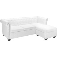 Chesterfield Sofa in L-Form Kunstleder Weiß Vidaxl Chesterfield Sofa in L-Form Kunstleder Weiß Vidaxl von VIDAXL