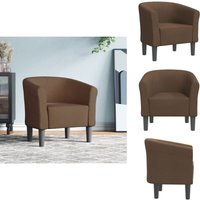Clubsessel Braun Stoff - Moderner Sessel - Akzentstuhl - Wohnraum Dekoration - Gemütlicher Sessel - Lounge Sessel Clubsessel Braun Stoff - Moderner Sessel - Akzentstuhl - Wohnraum Dekoration - Gemütlicher Sessel - Lounge Sessel von VIDAXL