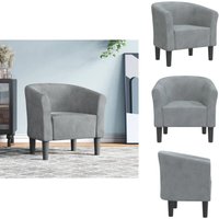 Clubsessel Dunkelgrau Samt - Samtsessel - Wohnlounge Möbel - Sessel Grau - Lounge Chair - Gemütlicher Sessel Clubsessel Dunkelgrau Samt - Samtsessel - Wohnlounge Möbel - Sessel Grau - Lounge Chair - Gemütlicher Sessel von VIDAXL