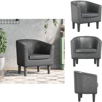 Clubsessel Grau Kunstleder - Clubsessel - Sessel - Schlafzimmersessel - Akzentstuhl Clubsessel Grau Kunstleder - Clubsessel - Sessel - Schlafzimmersessel - Akzentstuhl von VIDAXL