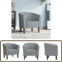 Clubsessel Hellgrau Stoff - Moderner Sessel - Akzentstuhl - Wohnraum Dekoration - Gemütlicher Sessel - Lounge Chair von VIDAXL