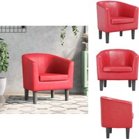 Clubsessel Rot Kunstleder - Clubsessel - Sessel - Schlafzimmersessel - Akzentstuhl Clubsessel Rot Kunstleder - Clubsessel - Sessel - Schlafzimmersessel - Akzentstuhl von VIDAXL
