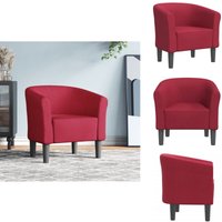 Clubsessel Weinrot Stoff - Moderner Sessel - Wohnraum Dekoration - Akzent Stuhl - Gemütlicher Sessel - Lounge Sessel Clubsessel Weinrot Stoff - Moderner Sessel - Wohnraum Dekoration - Akzent Stuhl - Gemütlicher Sessel - Lounge Sessel von VIDAXL
