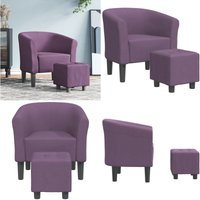 Clubsessel mit Fußhocker Lila Stoff - Moderner Sessel - Akzentstuhl - Lounge Chair - Gemütlicher Sessel - Violetter Sessel - Home & Living Clubsessel mit Fußhocker Lila Stoff - Moderner Sessel - Akzentstuhl - Lounge Chair - Gemütlicher Sessel - Violetter Sessel - Home & Living von VIDAXL