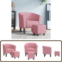Clubsessel mit Fußhocker Rosa Samt - Samtsofa - Sessel Rosa - Lounge Chair - Gemütlicher Sessel - Sofa Set Clubsessel mit Fußhocker Rosa Samt - Samtsofa - Sessel Rosa - Lounge Chair - Gemütlicher Sessel - Sofa Set von VIDAXL