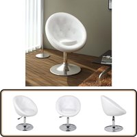 Cocktailsessel Weiß Kunstleder - Chesterfield Sessel - Cocktailstuhl - Barhocker - Lounge Sessel - Weißer Sessel von VIDAXL