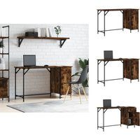 Vidaxl - Computertisch Räuchereiche 131x48x75 cm Holzwerkstoff - Schreibtisch - Computertisch - Home Office - Holzwerkstoff - Metallgestell Vidaxl - Computertisch Räuchereiche 131x48x75 cm Holzwerkstoff - Schreibtisch - Computertisch - Home Office - Holzwerkstoff - Metallgestell von VIDAXL