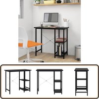 Computertisch Schwarz 80x40x72 cm mdf und Metall - PC-Tisch - Schreibtisch - Bürotisch - Schwarzer Schreibtisch - Moderner Schreibtisch von VIDAXL