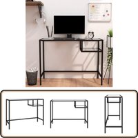 Computertisch Transparent 100x36x74 cm Glas - PC-Tisch - Schreibtisch - Glastisch - Moderner Schreibtisch - Industrieller Stil von VIDAXL