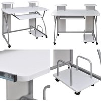 Computertisch Weiß 110x52x88,5 cm Holzwerkstoff - Schreibtisch - Computertisch - Home Office - Arbeitsplatz - Weißer Schreibtisch - Home & Living Computertisch Weiß 110x52x88,5 cm Holzwerkstoff - Schreibtisch - Computertisch - Home Office - Arbeitsplatz - Weißer Schreibtisch - Home & Living von VIDAXL