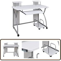 Computertisch Weiß 110x52x88,5 cm Holzwerkstoff - Schreibtisch - Computertisch - Home Office - Arbeitsplatz - Weißer Schreibtisch Computertisch Weiß 110x52x88,5 cm Holzwerkstoff - Schreibtisch - Computertisch - Home Office - Arbeitsplatz - Weißer Schreibtisch von VIDAXL