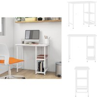 Vidaxl - Computertisch Weiß 80x40x72 cm mdf und Metall - PC-Tisch - Schreibtisch - Weißer Schreibtisch - Moderner Schreibtisch - Industriel Style von VIDAXL