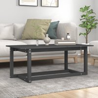 Couchtisch Grau 110x55x45 cm Massivholz Kiefer - Vidaxl Couchtisch Grau 110x55x45 cm Massivholz Kiefer - Vidaxl von VIDAXL