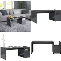 Couchtisch Hochglanz-Grau 90x45x35 cm Holzwerkstoff - Couchtisch - Holzwerkstoff - Grau - Sideboard - Wohnzimmereinrichtung - Home & Living von VIDAXL