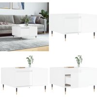 Vidaxl - Couchtisch Hochglanz-Weiß 55x55x36,5 cm Holzwerkstoff - Couchtisch - Wohnzimmerstil - Holzwerkstoff Möbel - Weißer Couchtisch - Sideboard von VIDAXL
